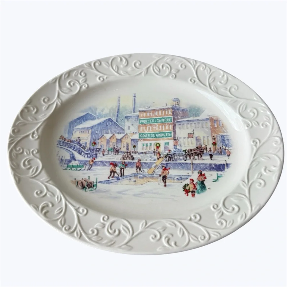 Vintage 2011 Procter & Gamble Holiday Serving Platter – Rare Employee Gift